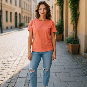 BANANA REPUBLIC Coral Short Sleeve Tee